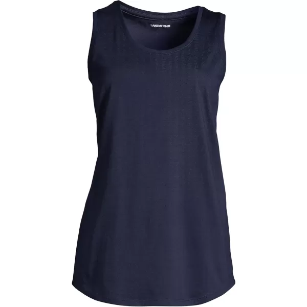 Lands End Womens Supima Cotton Tunic Tank TopRadiant Navy