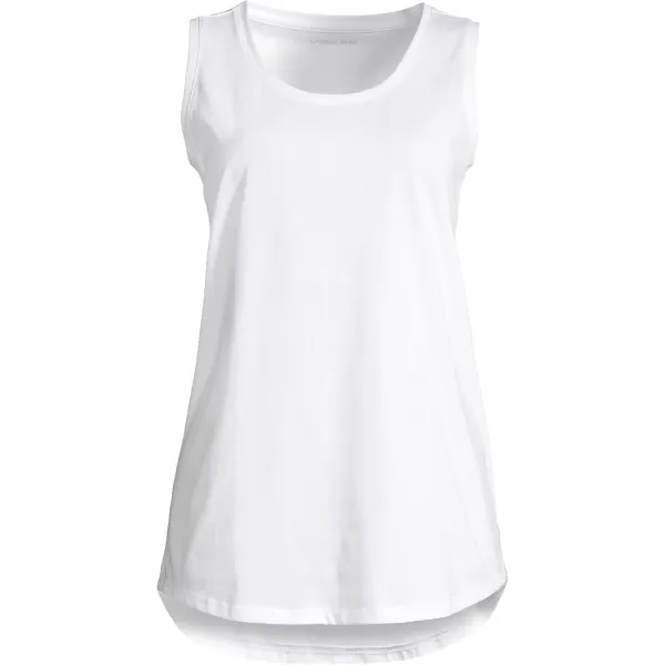 Lands End Womens Supima Cotton Tunic Tank TopWhite