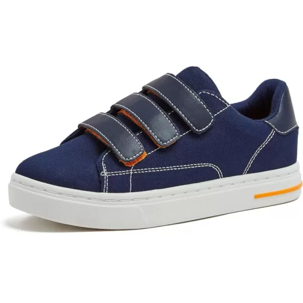 Lands End Boys and Girls Sneakers No Tie Casual Tennis Shoes for Boys and Girls Size 510 Toddler Little and Big Kids 11 to 7 Blue or White with Hook and Loop StrapsDeep Sea Navy