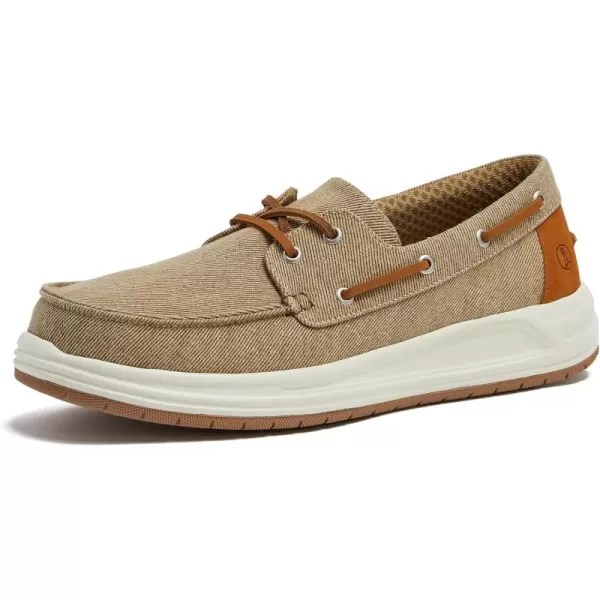 Lands End Canvas Boat Shoes Men Deck Shoes Mens Boat Shoes Slip Ons  Navy Blue Tan Brown or Grey Mens Casual Shoes Size 813Desert Tan