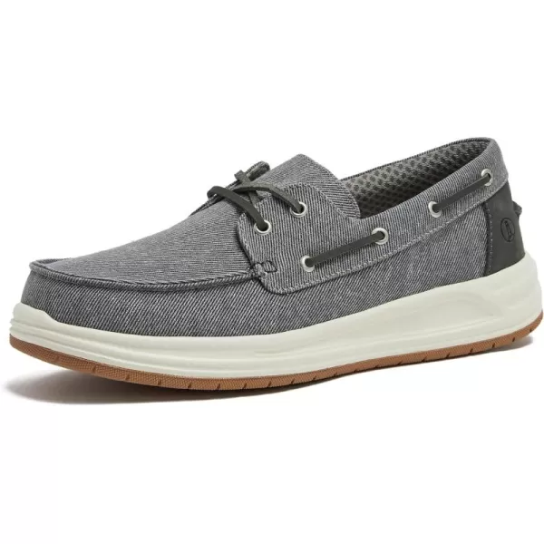 Lands End Canvas Boat Shoes Men Deck Shoes Mens Boat Shoes Slip Ons  Navy Blue Tan Brown or Grey Mens Casual Shoes Size 813Light Graphite