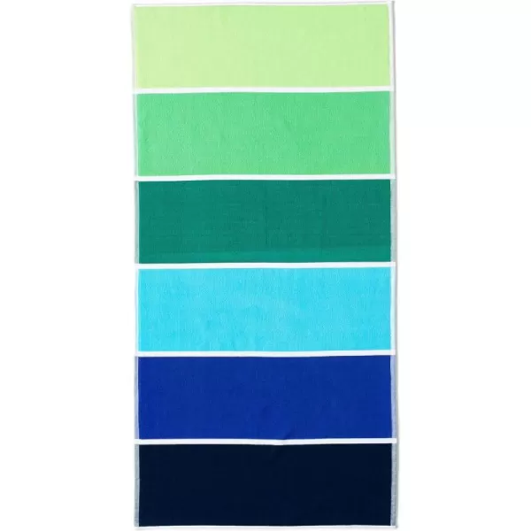 Lands End Kids Cabana Stripe Beach Towel Lime Jade Multi Stripe 32quot x 64quotLime Jade Multi Stripe