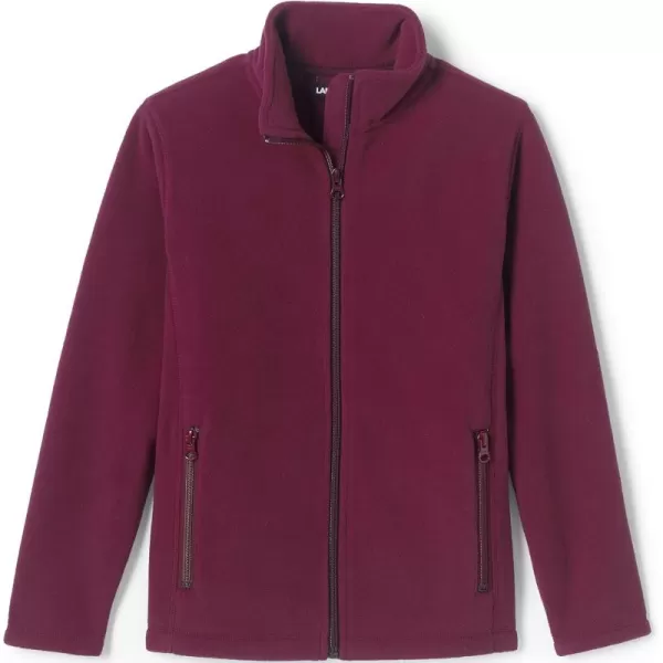 Lands End Kids Midweight Fleece JacketBurgundy