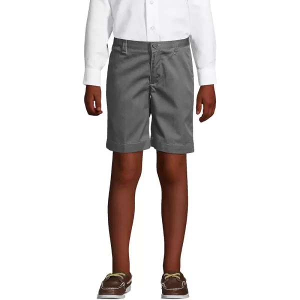 Lands End School Uniform Boys Plain Front Blend Chino ShortsArctic Gray