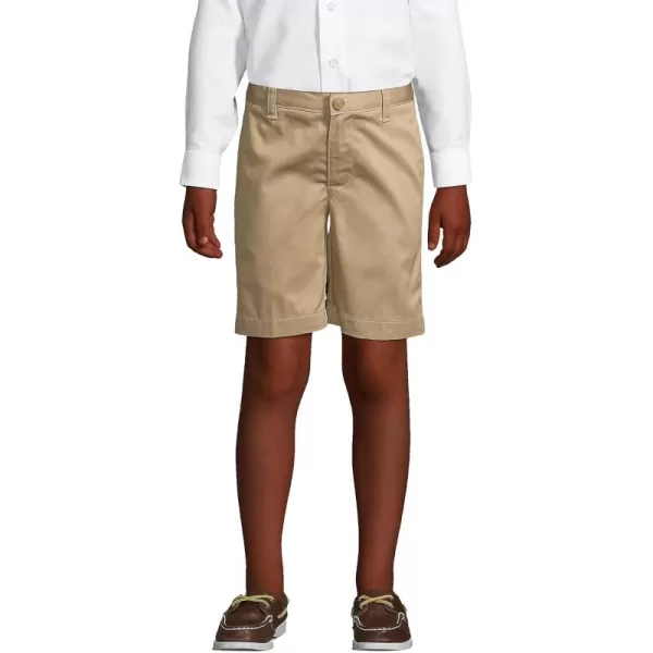 Lands End School Uniform Boys Plain Front Blend Chino ShortsKhaki