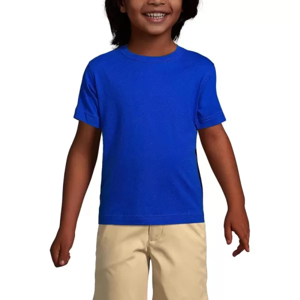 Lands End School Uniform Boys Short Sleeve Essential TShirtCobalt