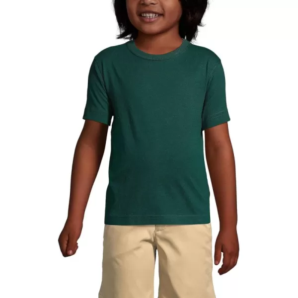 Lands End School Uniform Boys Short Sleeve Essential TShirtEvergreen