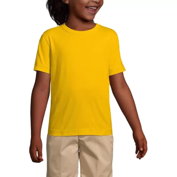 Lands End School Uniform Boys Short Sleeve Essential TShirtRacing Yellow