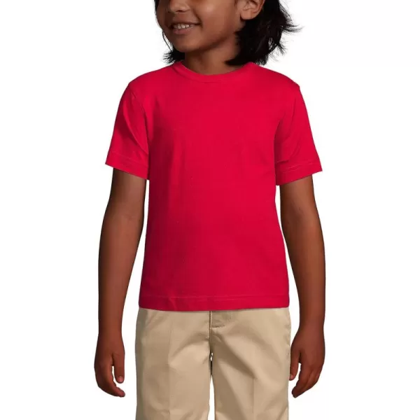 Lands End School Uniform Boys Short Sleeve Essential TShirtRed