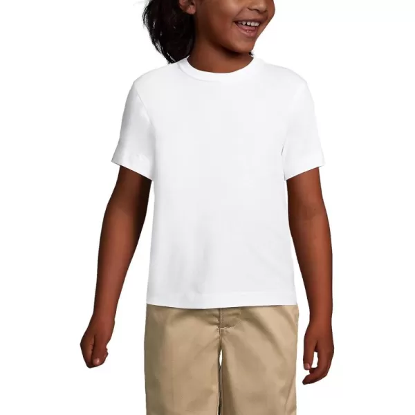 Lands End School Uniform Boys Short Sleeve Essential TShirtWhite