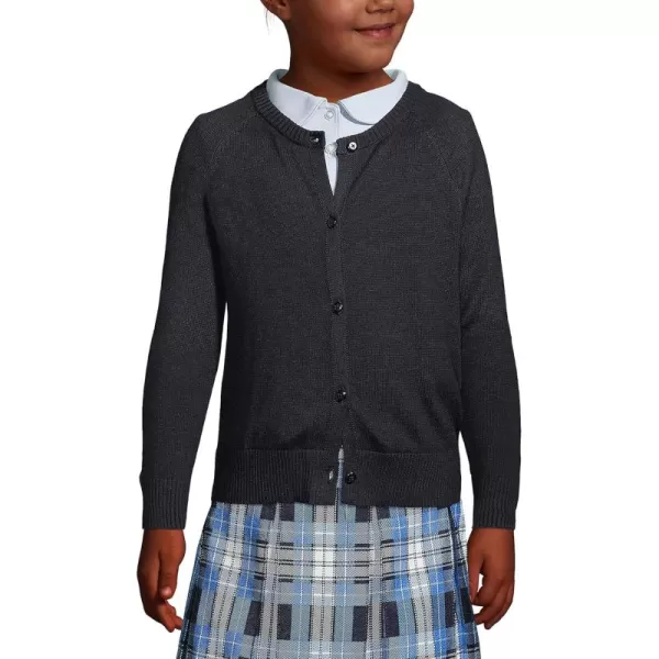 Lands End School Uniform Girls Cotton Modal Cardigan SweaterBlack