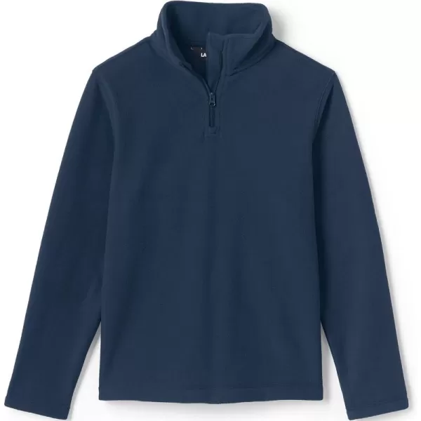 Lands End School Uniform Kids Lightweight Fleece Quarter Zip PulloverClassic Navy