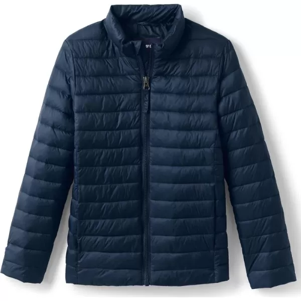 Lands End School Uniform Kids ThermoPlume JacketClassic Navy