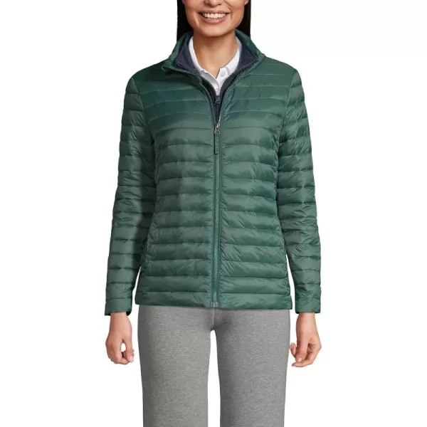 Lands End School Uniform Womens ThermoPlume JacketEvergreen