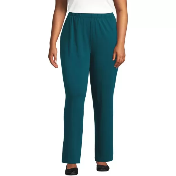 Lands End Womens Sport Knit High Rise PantsEvening Teal