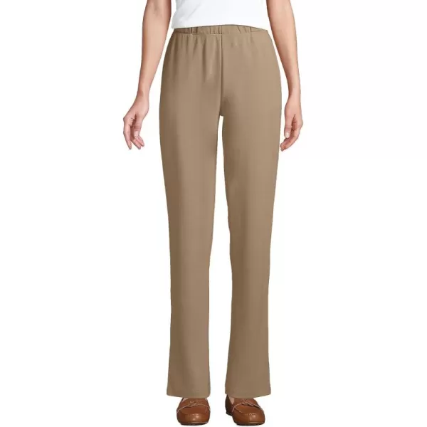 Lands End Womens Sport Knit High Rise PantsRich Camel