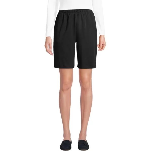 Lands End Womens Sport Knit High Rise ShortsBlack