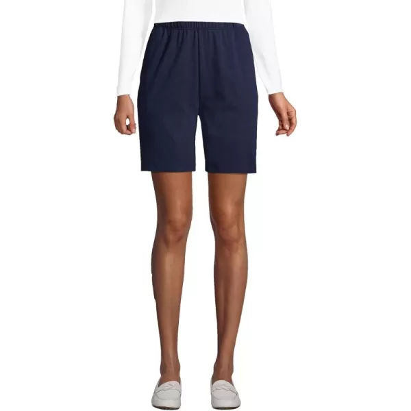 Lands End Womens Sport Knit High Rise ShortsRadiant Navy