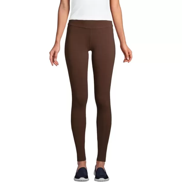 Lands End Womens Starfish Mid Rise Knit LeggingsRich Coffee