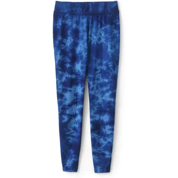 Lands End Womens Starfish Mid Rise Knit LeggingsTide Blue Tie Dye