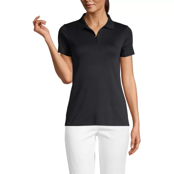 Lands End Womens Supima Cotton Polo ShirtBlack