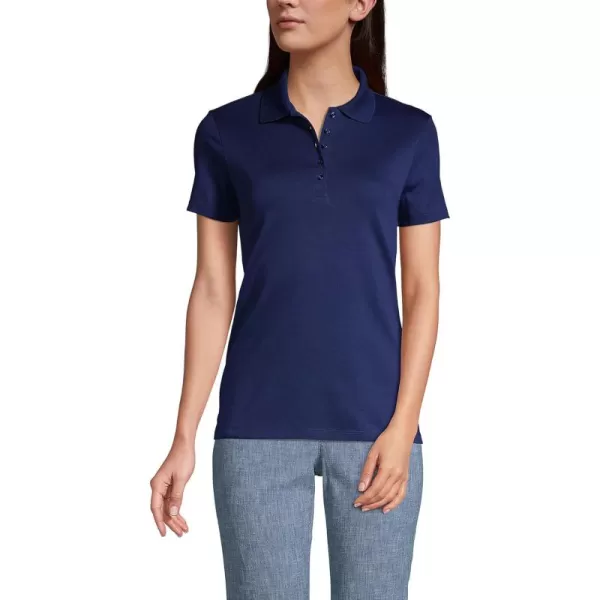 Lands End Womens Supima Cotton Polo ShirtDeep Sea Navy