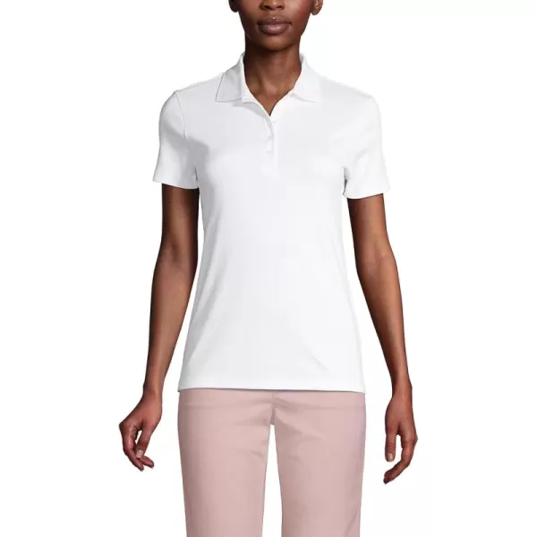 Lands End Womens Supima Cotton Polo ShirtWhite