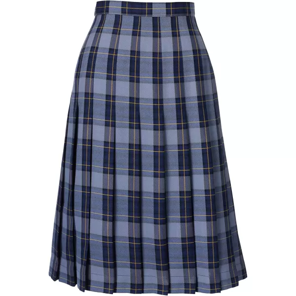 Lands End School Uniform Womens Plaid Pleated Skirt Below The KneeClassic Navy Plaid