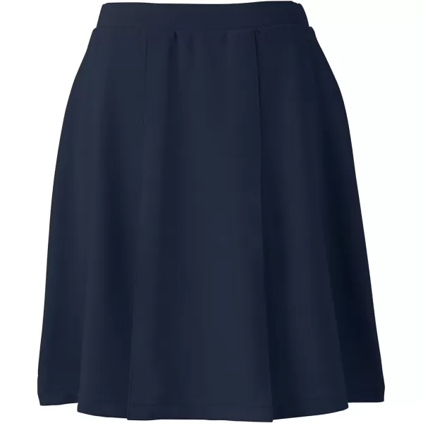 Lands End School Uniform Womens Ponte Pleat SkirtClassic Navy