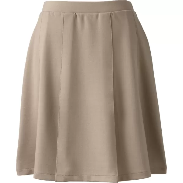 Lands End School Uniform Womens Ponte Pleat SkirtKhaki