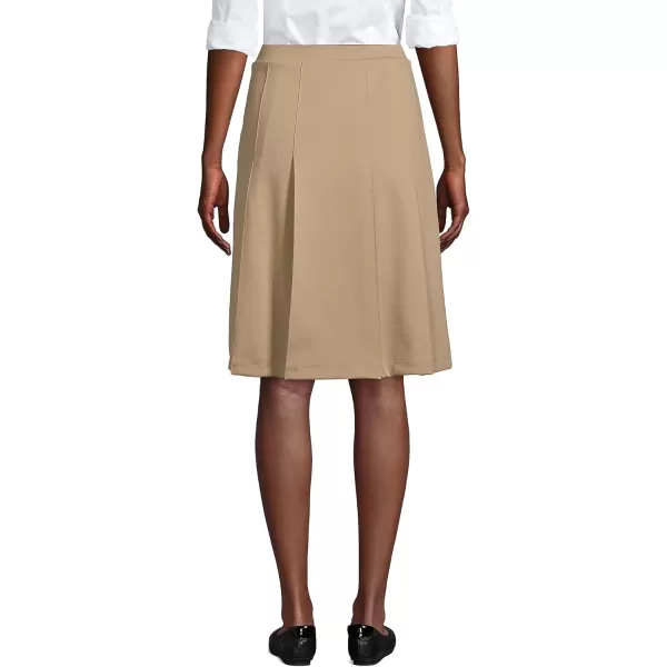 Lands End School Uniform Womens Ponte Pleat SkirtKhaki