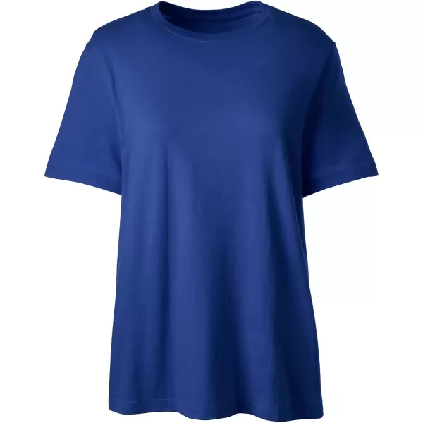 Lands End School Uniform Womens Short Sleeve Feminine Fit Essential TShirtCobalt