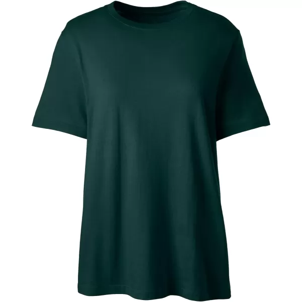 Lands End School Uniform Womens Short Sleeve Feminine Fit Essential TShirtEvergreen