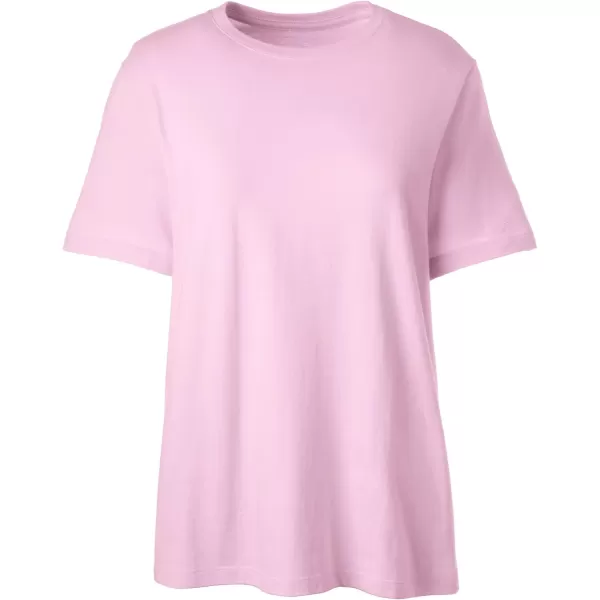 Lands End School Uniform Womens Short Sleeve Feminine Fit Essential TShirtIce Pink