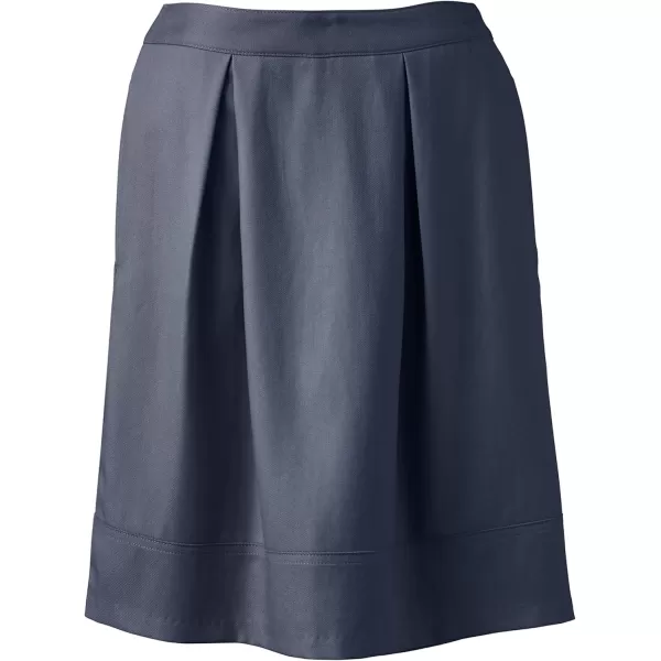 Lands End School Uniform Womens Solid Pleated Skort Top of KneeClassic Navy