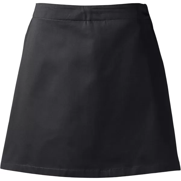 Lands End School Uniform Young Womens Blend Chino Skort Above KneeBlack