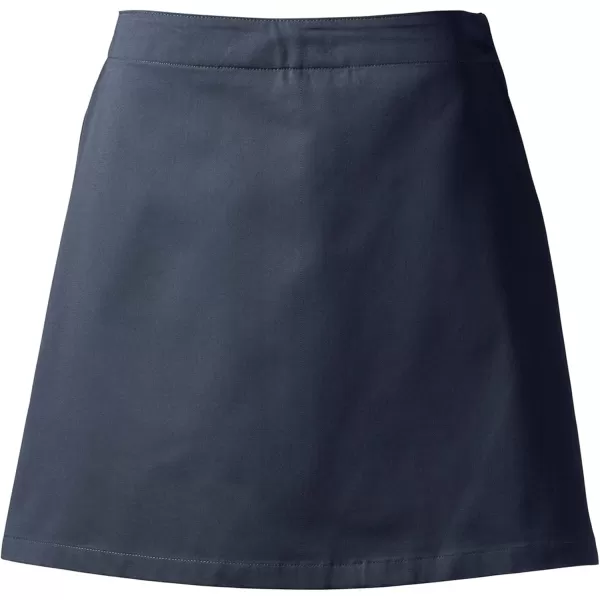 Lands End School Uniform Young Womens Blend Chino Skort Above KneeClassic Navy