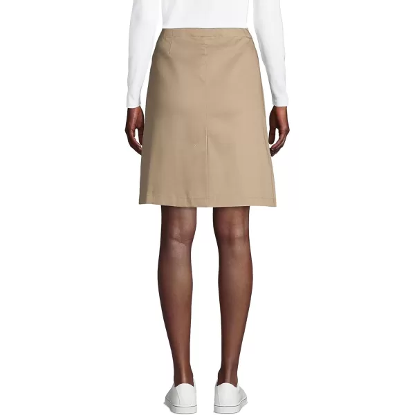 Lands End School Uniform Young Womens Blend Chino Skort Above KneeKhaki