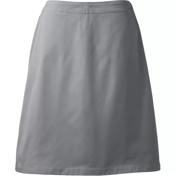 Lands End School Uniform Young Womens Blend Chino Skort Top of KneeArctic Gray