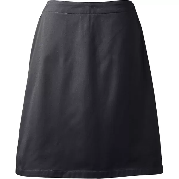 Lands End School Uniform Young Womens Blend Chino Skort Top of KneeBlack