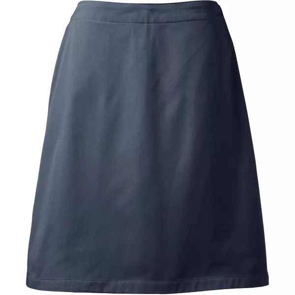 Lands End School Uniform Young Womens Blend Chino Skort Top of KneeClassic Navy