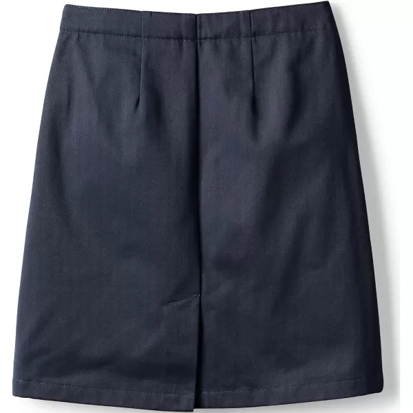 Lands End School Uniform Young Womens Blend Chino Skort Top of KneeClassic Navy