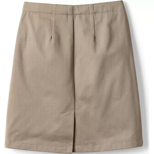 Lands End School Uniform Young Womens Blend Chino Skort Top of KneeKhaki