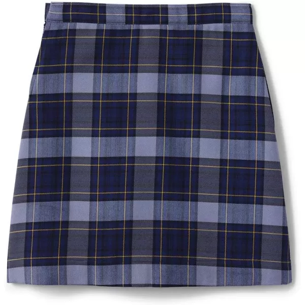 Lands End School Uniform Young Womens Plaid Aline Skirt Below The KneeClassic Navy Plaid