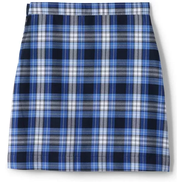 Lands End School Uniform Young Womens Plaid Aline Skirt Below The KneeClear Blue Plaid