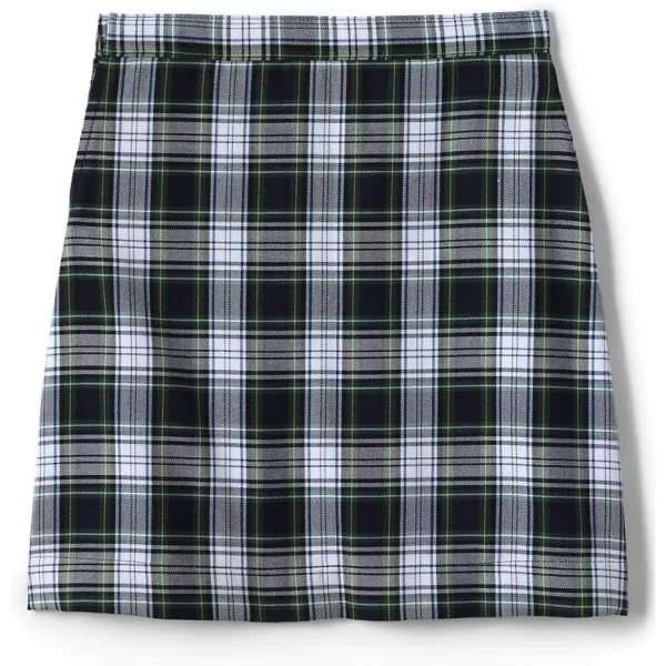 Lands End School Uniform Young Womens Plaid Aline Skirt Below The KneeWhite Plaid