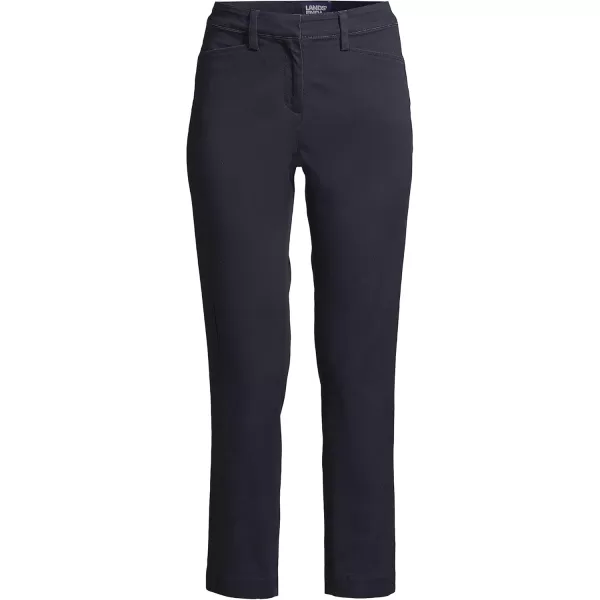 Lands End Womens Regular Mid Rise Chino Crop PantsClassic Navy