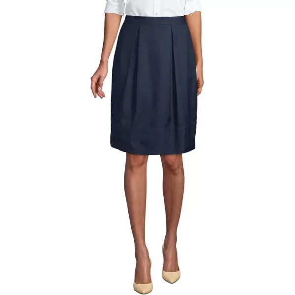 Lands End School Uniform Womens Solid Pleated Skort Top of KneeClassic Navy