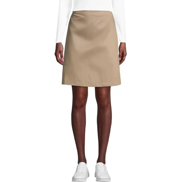 Lands End School Uniform Young Womens Blend Chino Skort Above KneeKhaki