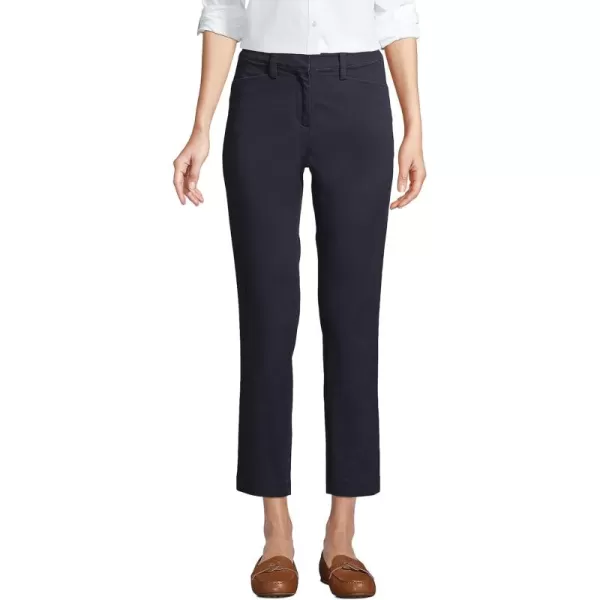 Lands End Womens Regular Mid Rise Chino Crop PantsClassic Navy